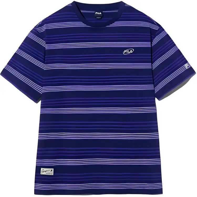 FILA T Shirts Unisex Dark Blue Crew Neck
