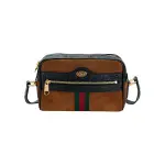 GUCCI Patent Leather Binding Suede Camera Bag, Shoulder Bag, Crossbody Bag Mini Women's