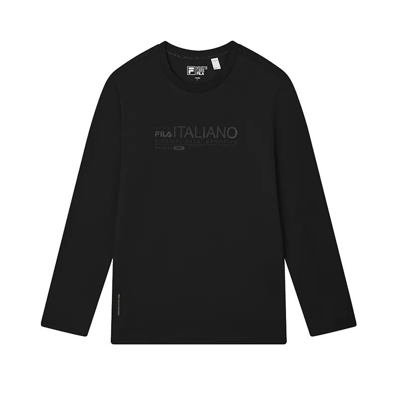 FILA T Shirts Men's Jet Black Crew Neck