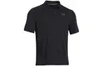 Under Armour Performance Polo Shirts Men's Black Polo Collar Moderate Straight Fit