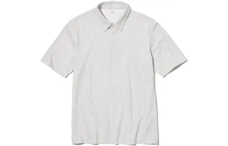 UNIQLO Polo Shirts Men's Gray Polo Collar Moderate Straight Fit