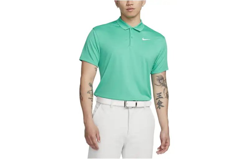 Nike Polo Shirts Men's Jadeite Color Polo Collar Moderate Straight Fit