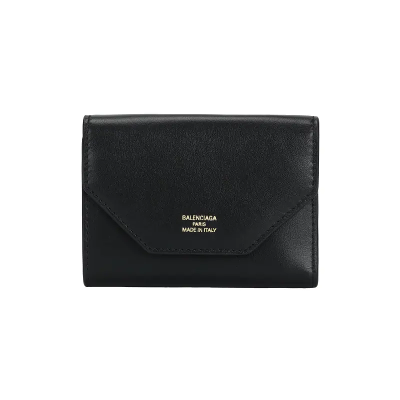 Balenciaga Smooth Calfskin Wallet Women's Black