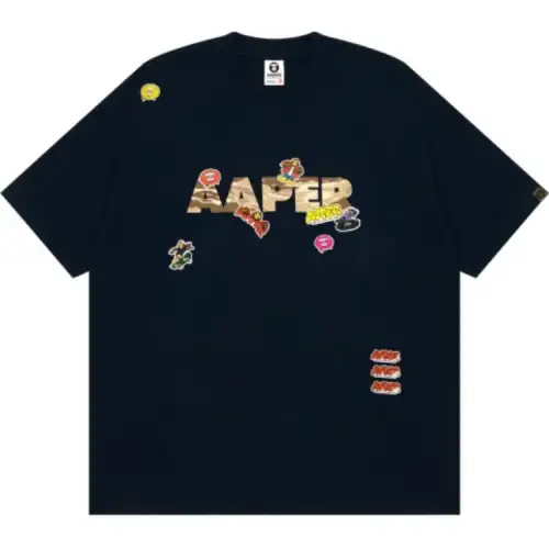 Aape T Shirts Unisex Crew Neck Moderate Straight Fit