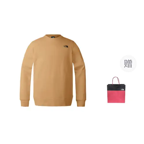 THE NORTH FACE Sweatshirt Men's Khaki+Shopping Bag