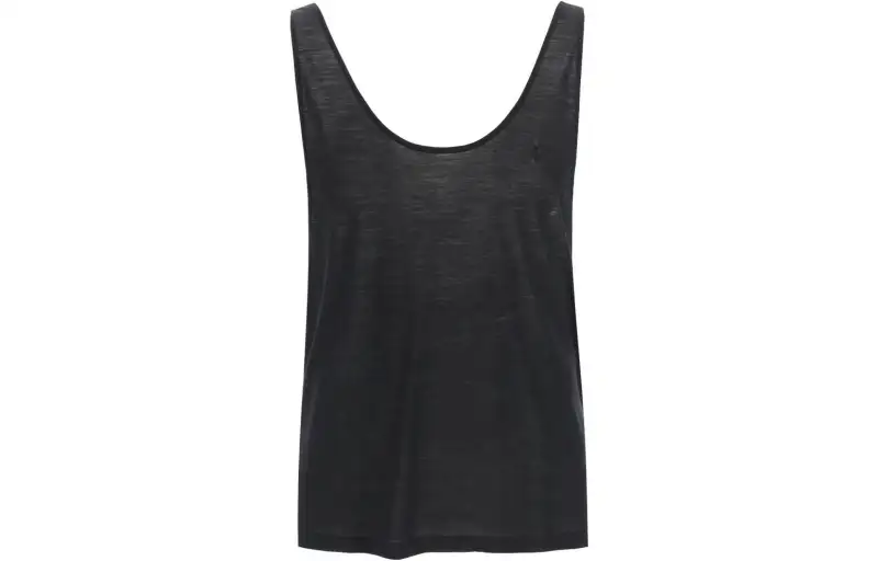 SAINT LAURENT Tank Tops Men's Black Crew Neck Other