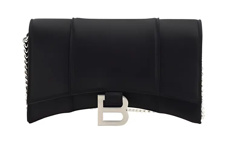 Balenciaga Calfskin Wallet Women's Black
