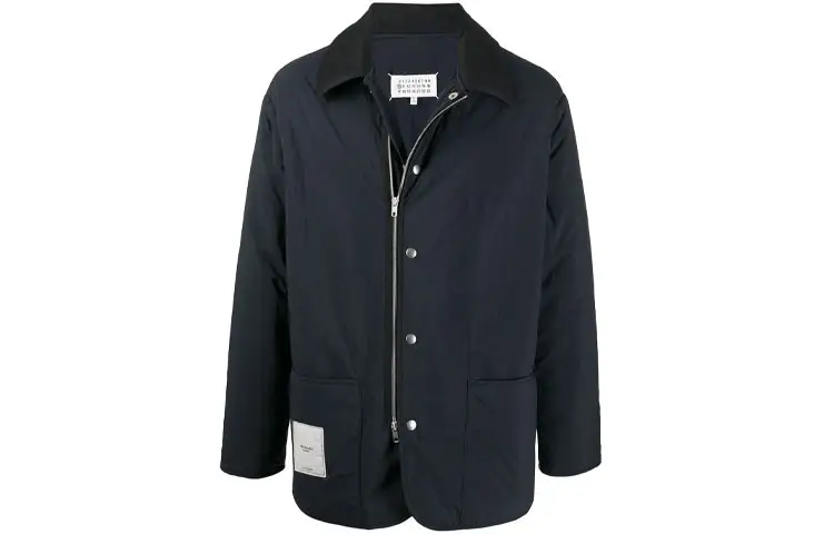 Maison Margiela Jackets Men's Black Square Collar Moderate Other