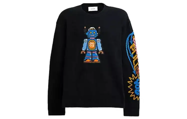 COACH Sweaters Men's Black Crew Neck Moderate Other