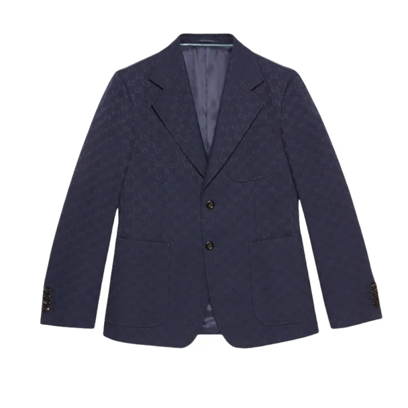 GUCCI Ophidia Gg Jacquard Long-Sleeved Blazer