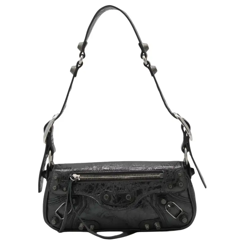 Balenciaga Calfskin Shoulder Bag, Crossbody Bag Extra Small Women's Black