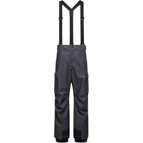 Moncler Grenoble FW25 Padded Denim Ski Bib breathable waterproof and windproof suspender series outdoor one-piece ski suit for men