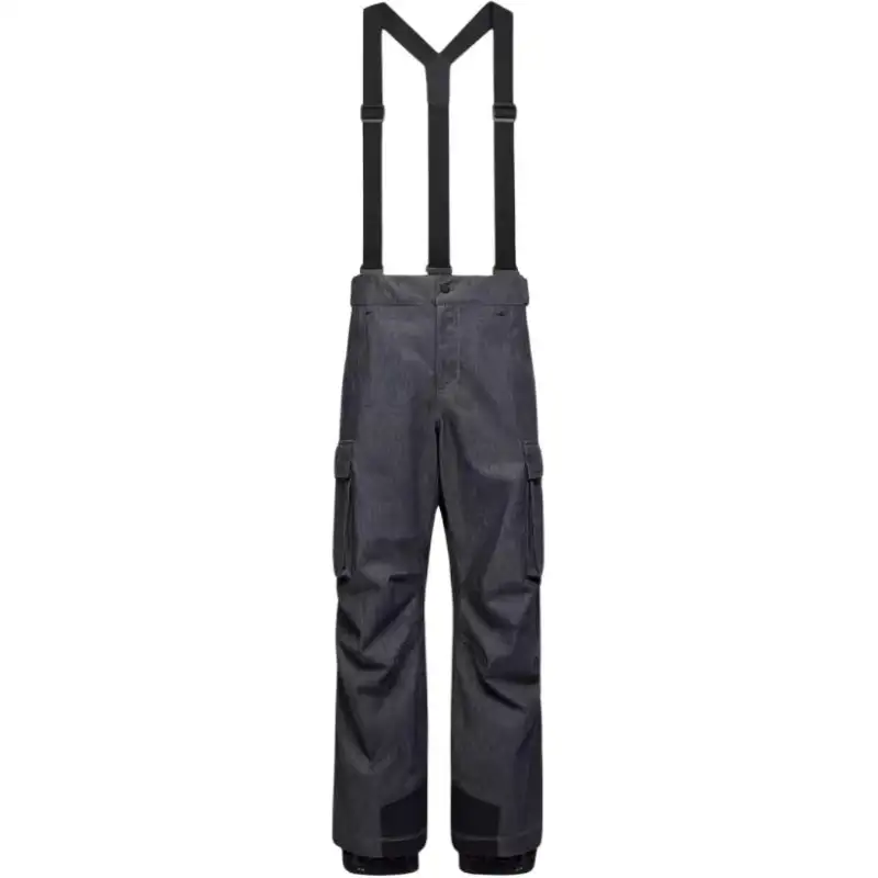 Moncler Grenoble FW25 Padded Denim Ski Bib breathable waterproof and windproof suspender series outdoor one-piece ski suit for men