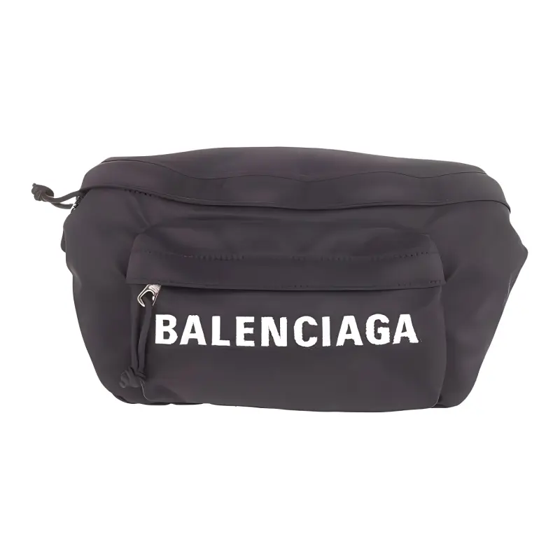 Balenciaga Nylon Fanny Pack Unisex Black