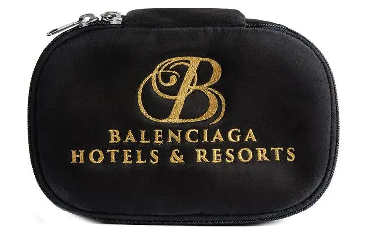 Balenciaga B Logo Embroidered Toiletry Bag