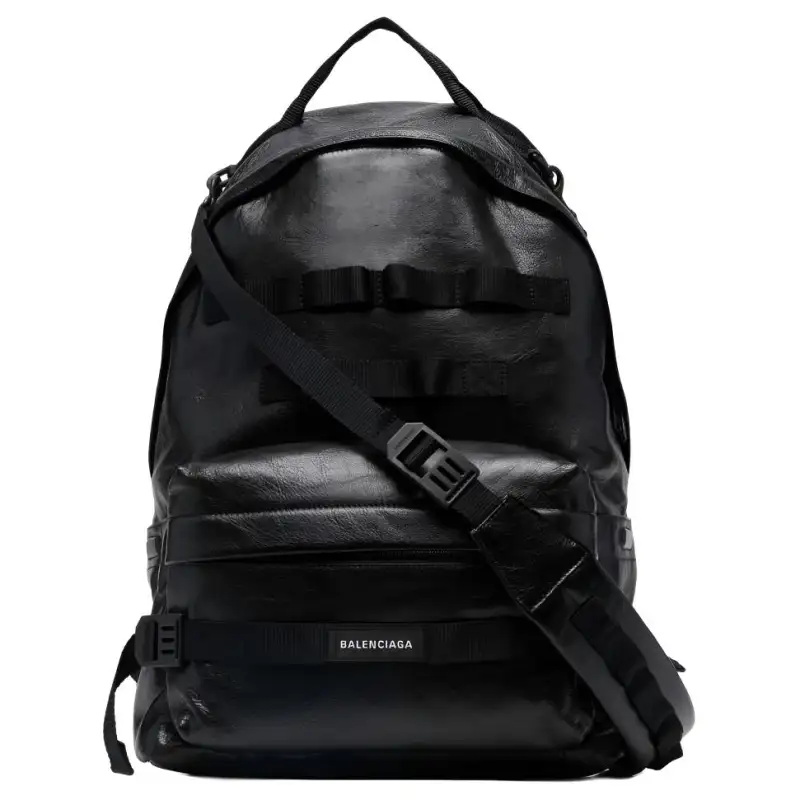 Balenciaga Calfskin Backpack Unisex Black