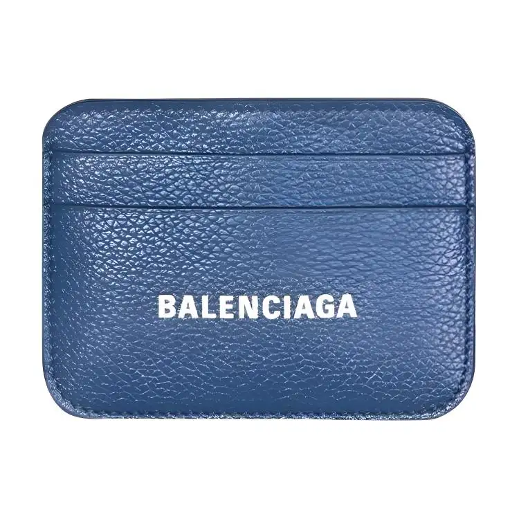 Balenciaga Leather Wallet Men's Blue