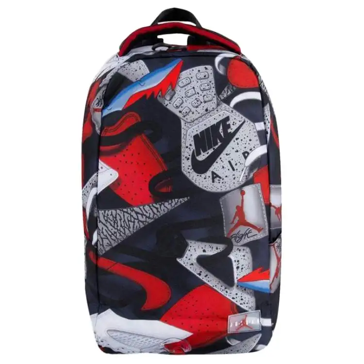 Jordan Polyester Backpack Unisex Red/Gray/Black