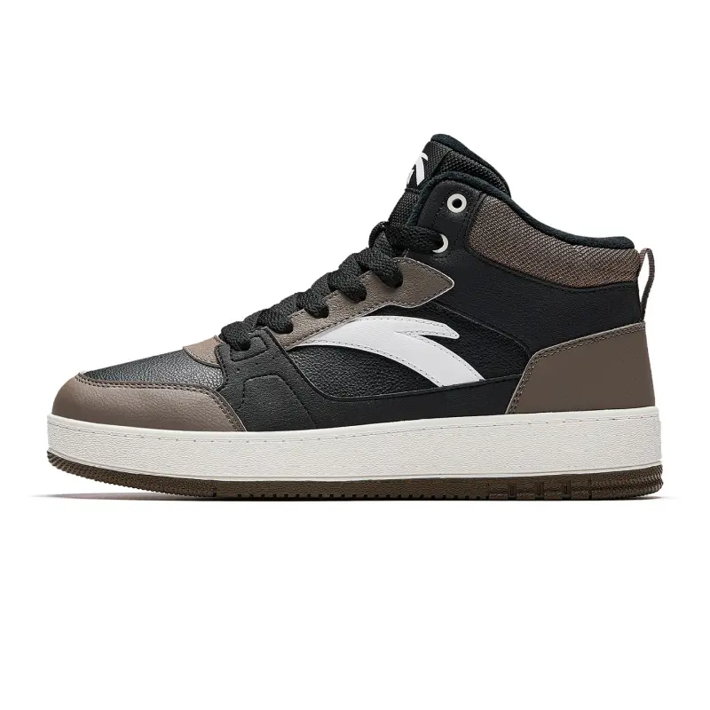 Anta High top Skateboard Shoes Men's Black/Enamel Gray/Pure White