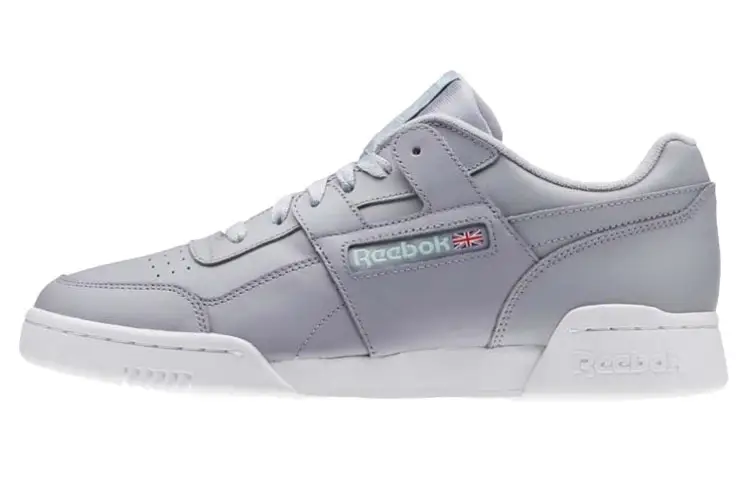 Reebok Workout Skateboard Shoes Men's Low Top Light Gray
