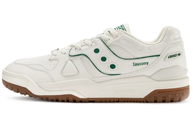 Saucony Cross 90 Comfortable Low top Skateboard Shoes Unisex Ecru