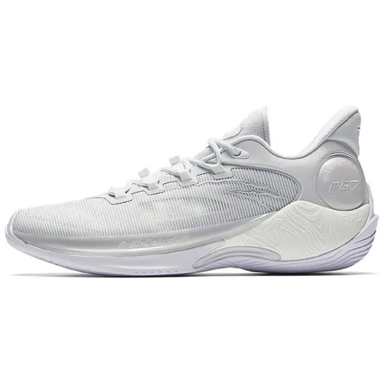 Anta Slip Resistant Abrasion Resistant Slip Resistant Abrasion Resistant Mid top Basketball Shoes Men's Gray White