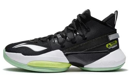 Li Ning Air Strike 8 V2 Cushioning Rebound Cushioning Rebound Mid top Performance Basketball Shoes Men's Black
