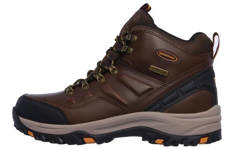 Skechers Relaxed Fit Mountaineering & Hiking Shoes Men's High Top Dark Brown