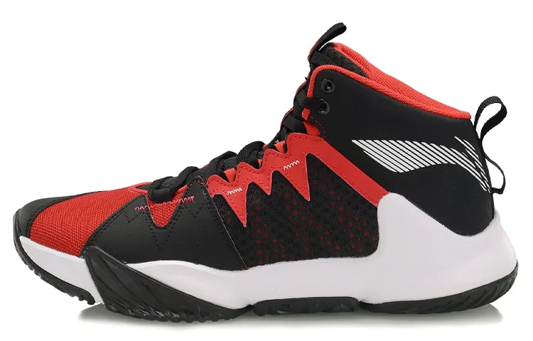 Li Ning Storm OUTDOOR Q Rebound Synthetic Leather, Textile Cushioning Slip Resistant Abrasion Resistant Mid top