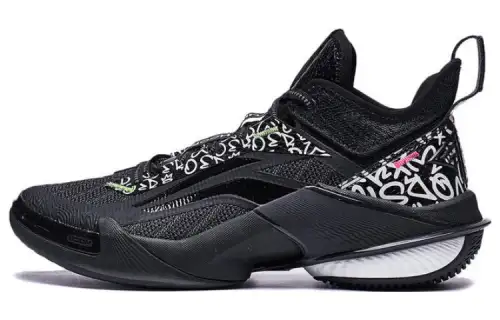 Li Ning Power 10 Mid top Performance Basketball Shoes Men's Black