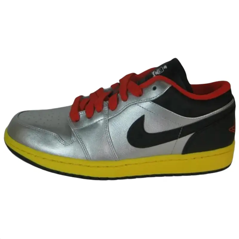 Jordan 1 Low Silver Black Yellow