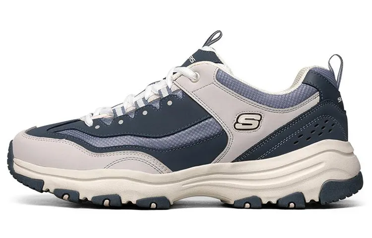 Skechers I Conik Oreo Blue Mountain Coffee Textile, Artificial Leather Comfortable Low top Chunky Sneakers Men's
