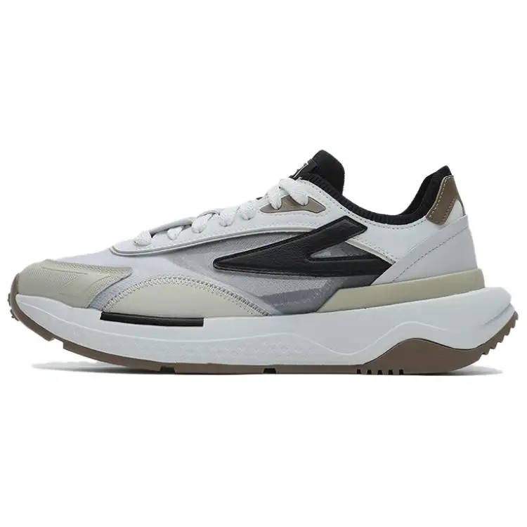 FILA PIONIERE Pioneer Textile, Synthetic Leather Abrasion Resistant Low top Chunky Sneakers Men's White Brown