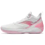 Anta Attack BM Slip Resistant Abrasion Resistant Grip High top Basketball Shoes Men's White Pink