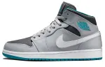 Jordan 1 Mid Wolf Grey Tropical Teal