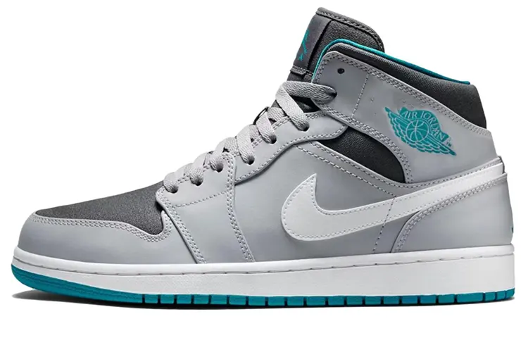 Jordan 1 Mid Wolf Grey Tropical Teal