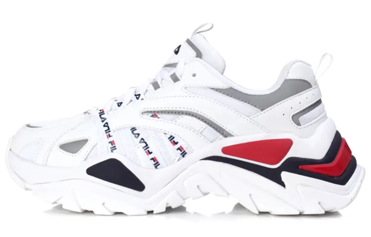 FILA Retro Running Shoes White/Black/Red Women's