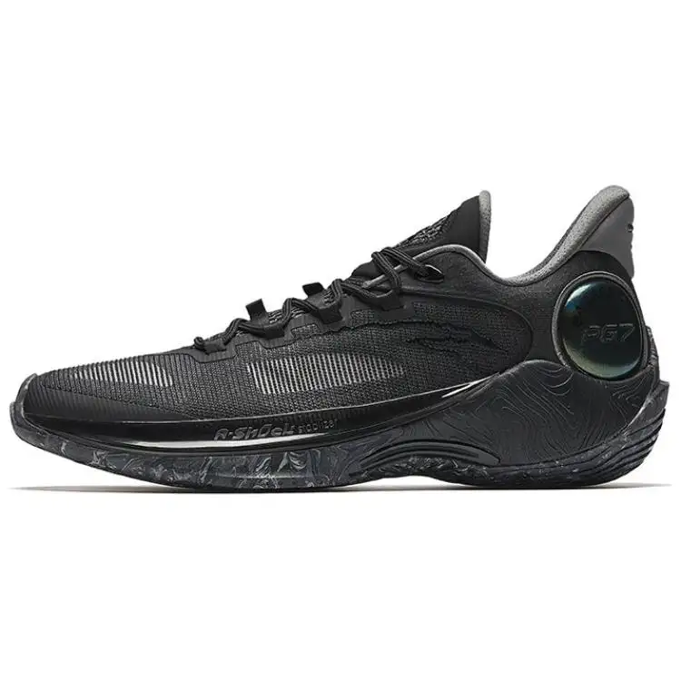 Anta Slip Resistant Abrasion Resistant Mid top Basketball Shoes Men's Black