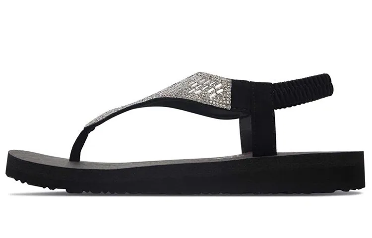 Skechers Meditation Rubber Sole Flip Flops Women's Black