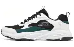 Skechers D'Lites 1.0 Textile, Synthetic Leather Low top Chunky Sneakers Men's White Green