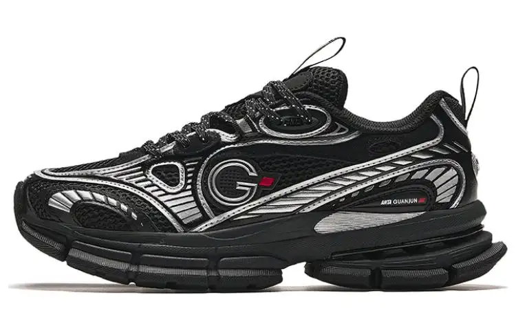 Anta Champion All Weather Series Comfortable Slip Resistant Slip Resistant Low top Running Shoes Women's Black