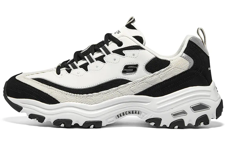 Skechers D'LITES HYPER BURST Cushioning Breathable Low top Casual Running Shoes Men's Black