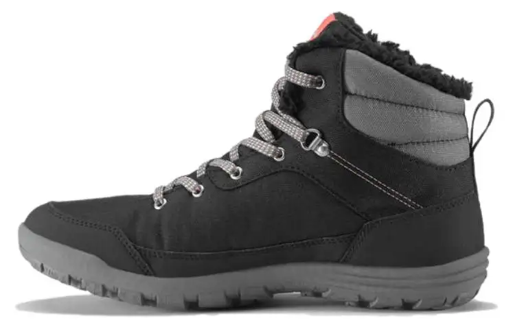 DECATHLON SH100 Comfortable Minimalist Style Hiking, Fleece Lined And Padded Snow Boots Women's Black