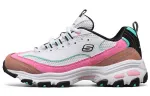 Skechers D'Lites 1.0 Candy Bear, Peach Filled Candy Mesh Low top Chunky Sneakers Women's White Pink