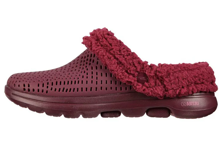 Skechers Go Walk 5 Comfortable Rubber Sole Slide Slippers Women's Red