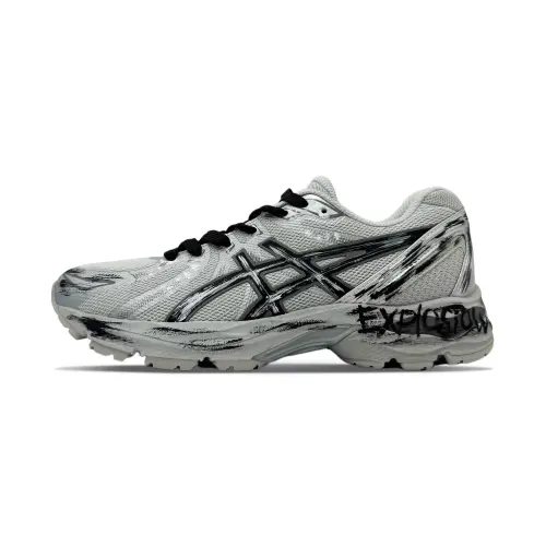 Asics Gel Flux 4 Abrasion Resistant Low top Running Shoes Men's Black White Gray