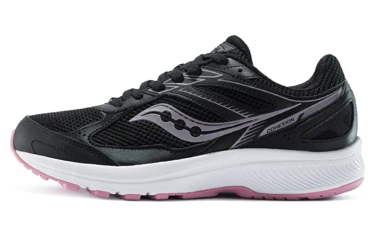 Saucony Cohesion 14 Running Shoes Women's Low Top Black Pink Red
