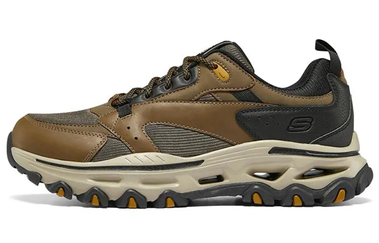 Skechers Catapult Mesh, Leather Low top Chunky Sneakers Men's Brown