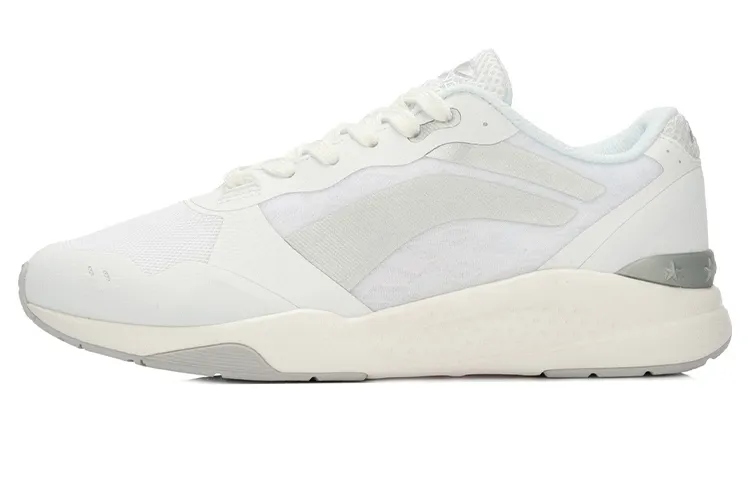 Li Ning 5KM Classic Lightweight Low top Running Shoes Women's Light Gray White