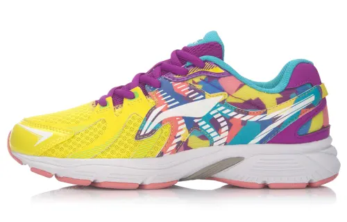 Li Ning Textile, Synthetic Leather Abrasion Resistant, Slip Resistant, Cushioned, Breathable Low top Running Shoes